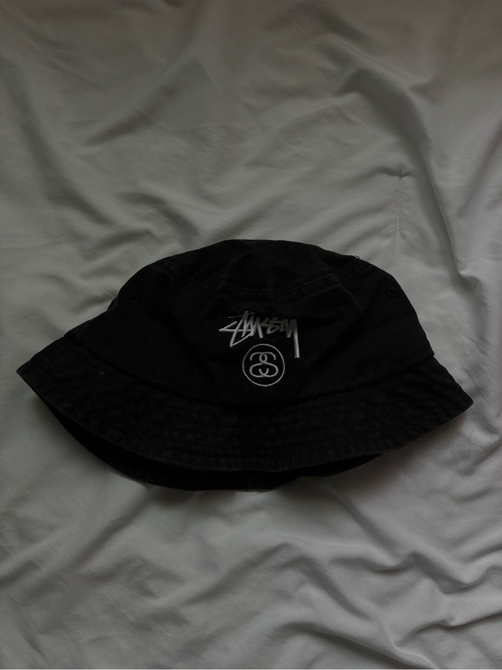 Stüssy Black Logo Bucket Hat